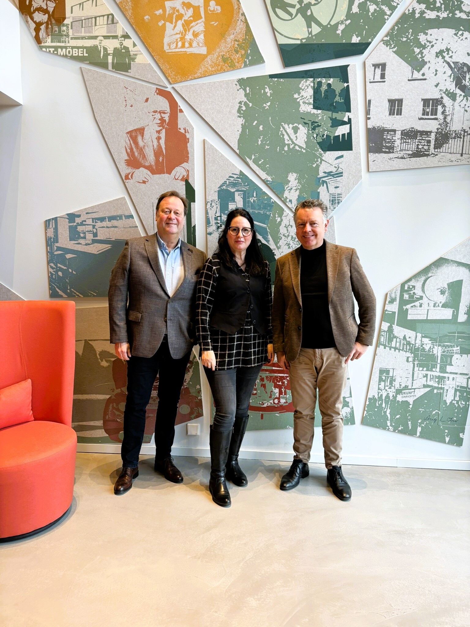 Hans-Arno Kloep, Sabina Settembrini und Meinolf Buschmann in der GARANT Zentrale